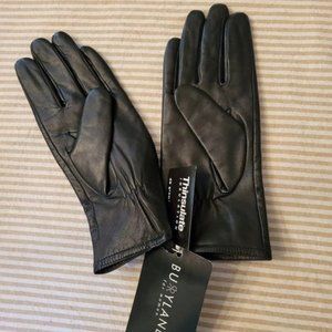 Thinsulate  Women's Black Leather Gloves - Size L
